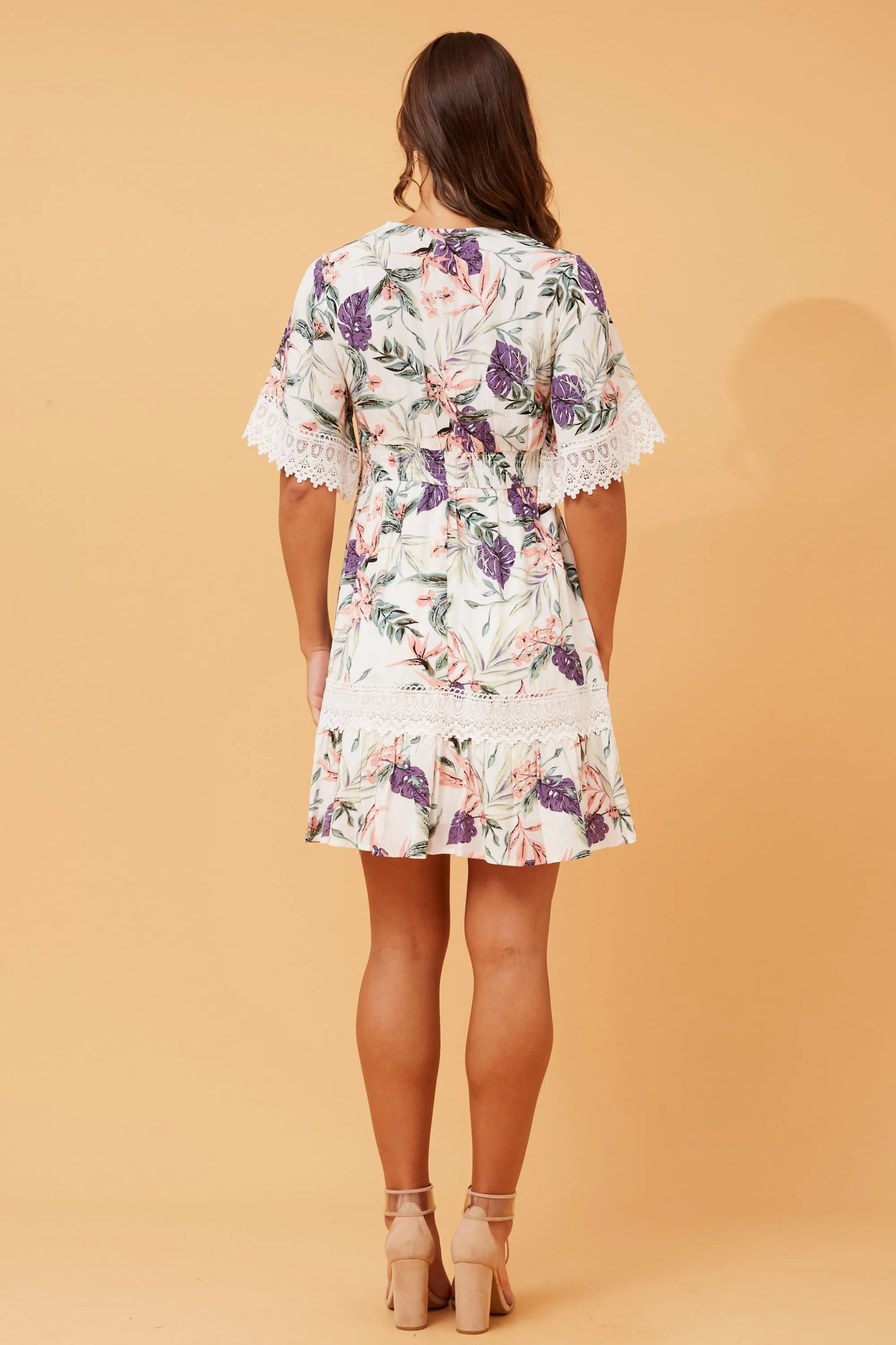 LAYLA FLORAL LACE  DRESS