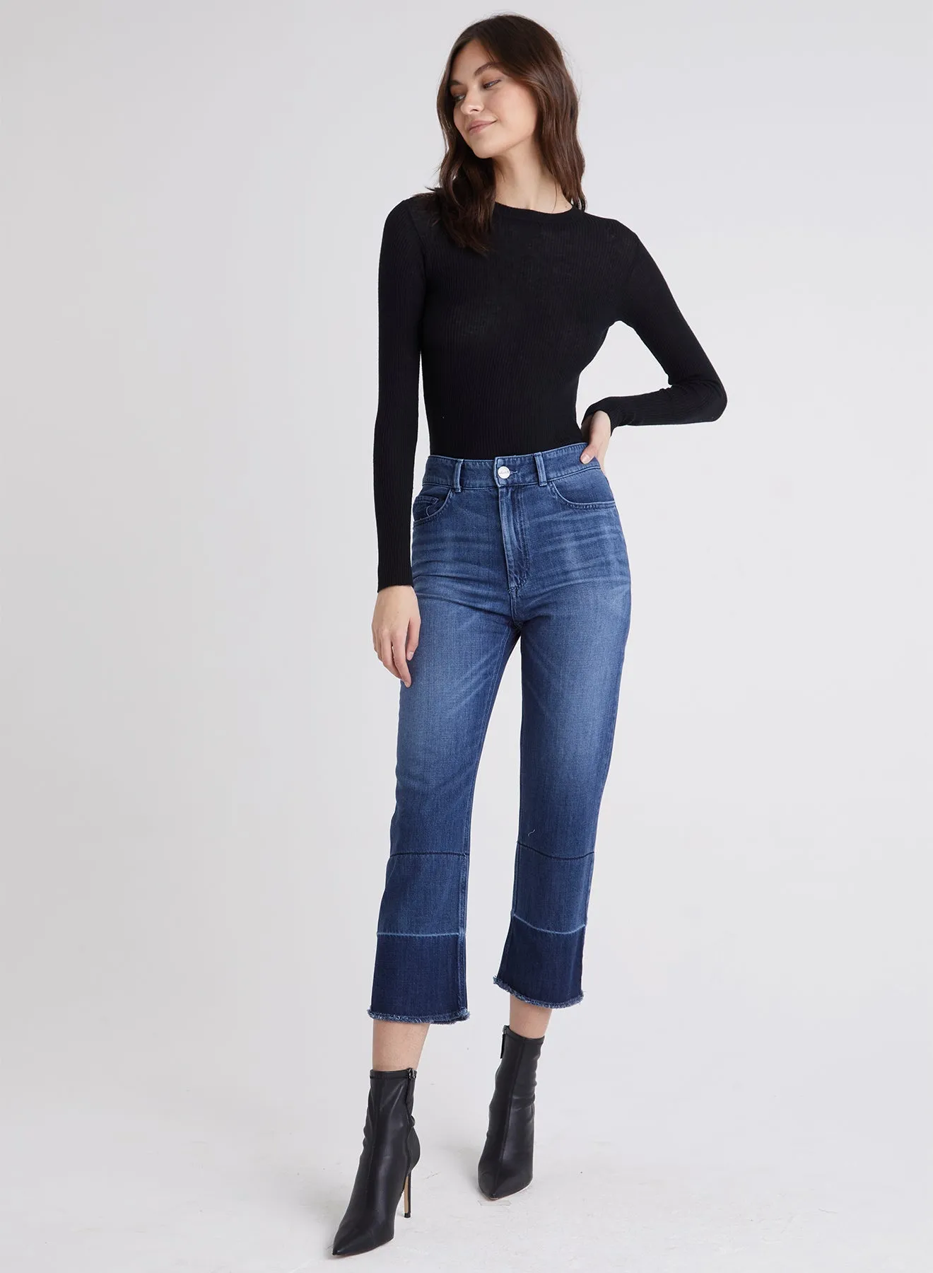 Lennon Straight Leg Jeans - Half Moon Wash