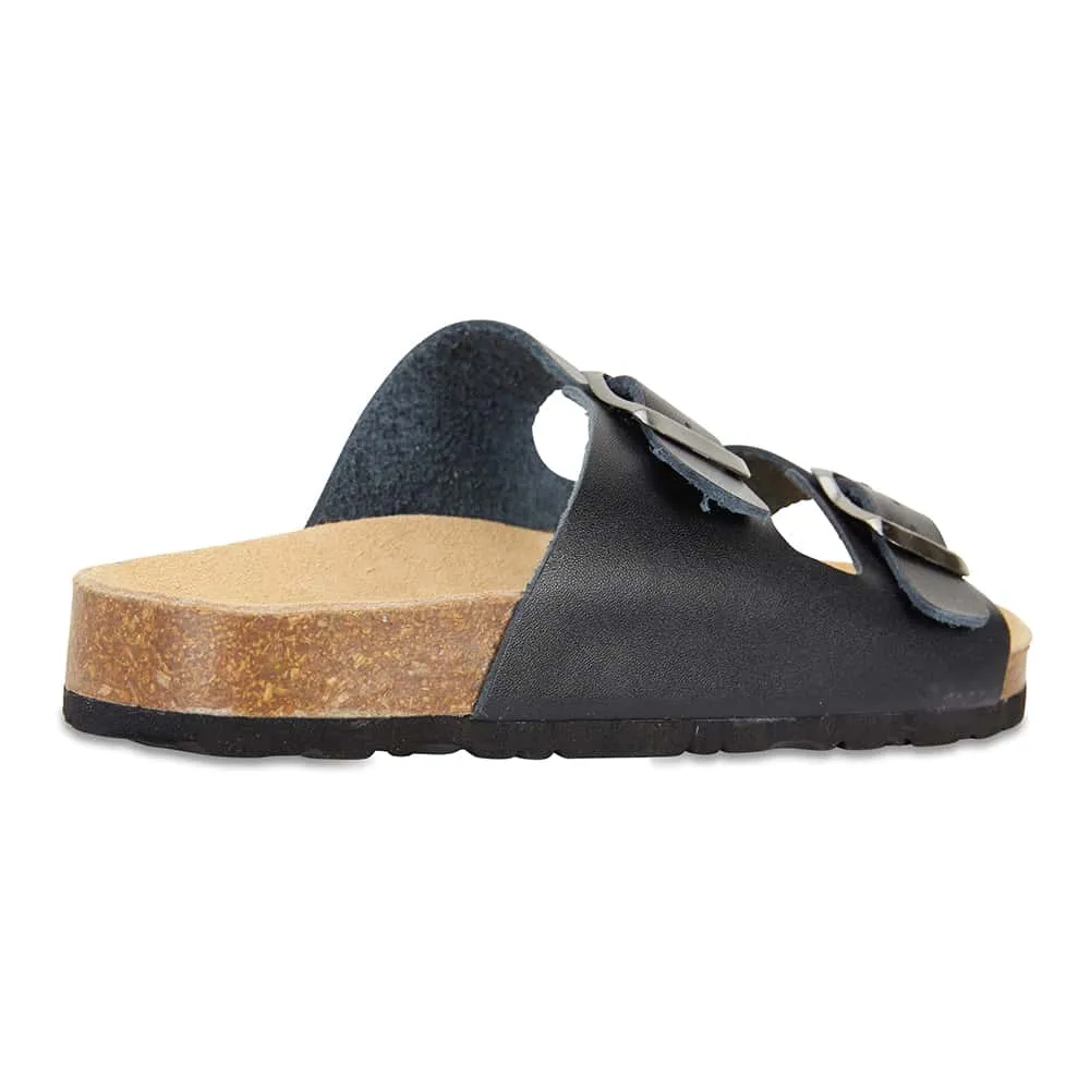 Libby Slide in Black Smooth
