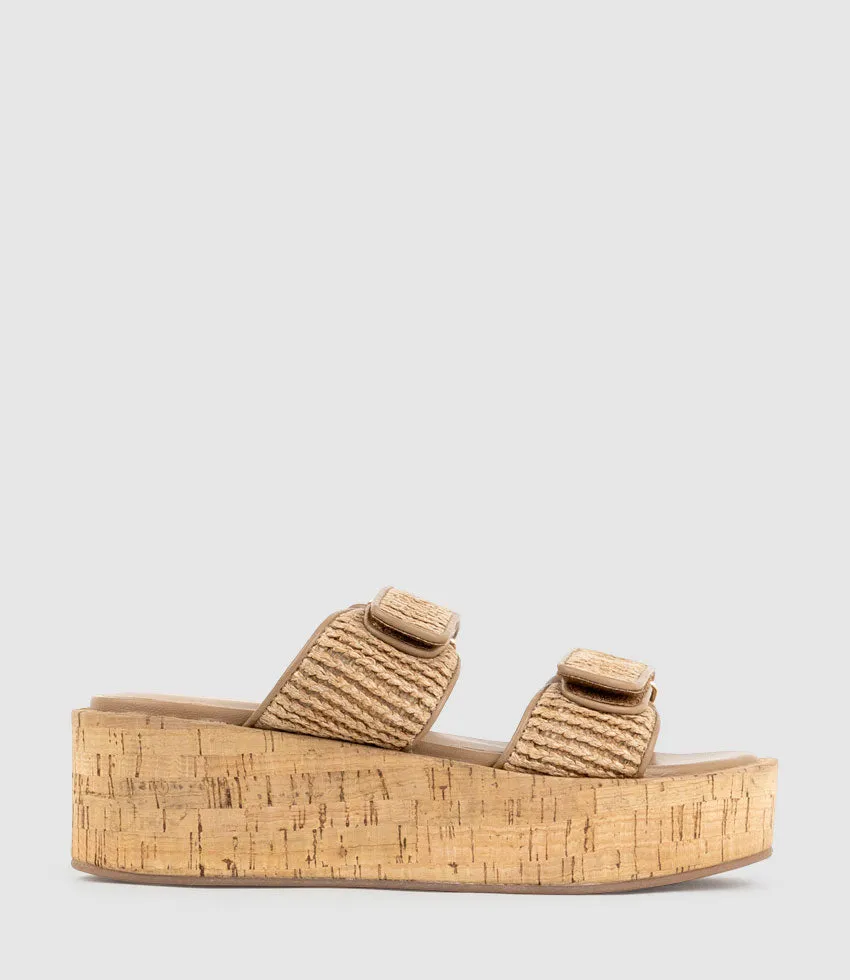 LYMERIC Two Strap Slide on Unit in Natural