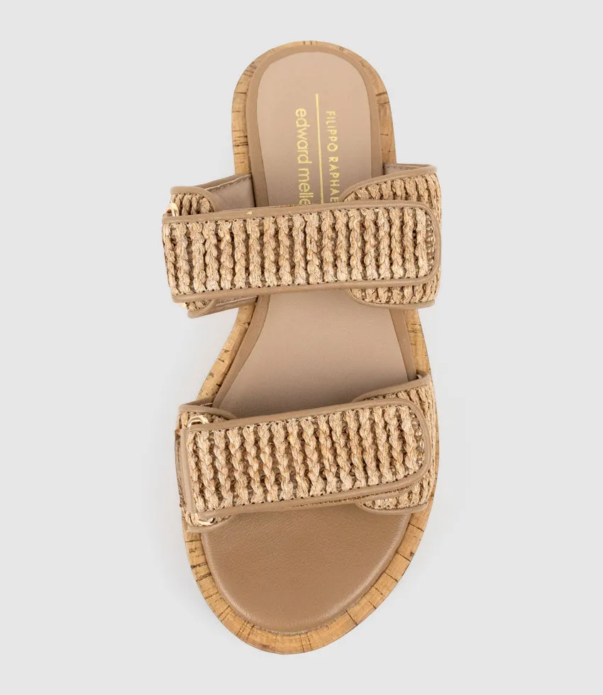 LYMERIC Two Strap Slide on Unit in Natural
