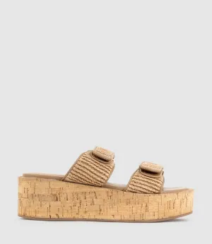 LYMERIC Two Strap Slide on Unit in Natural