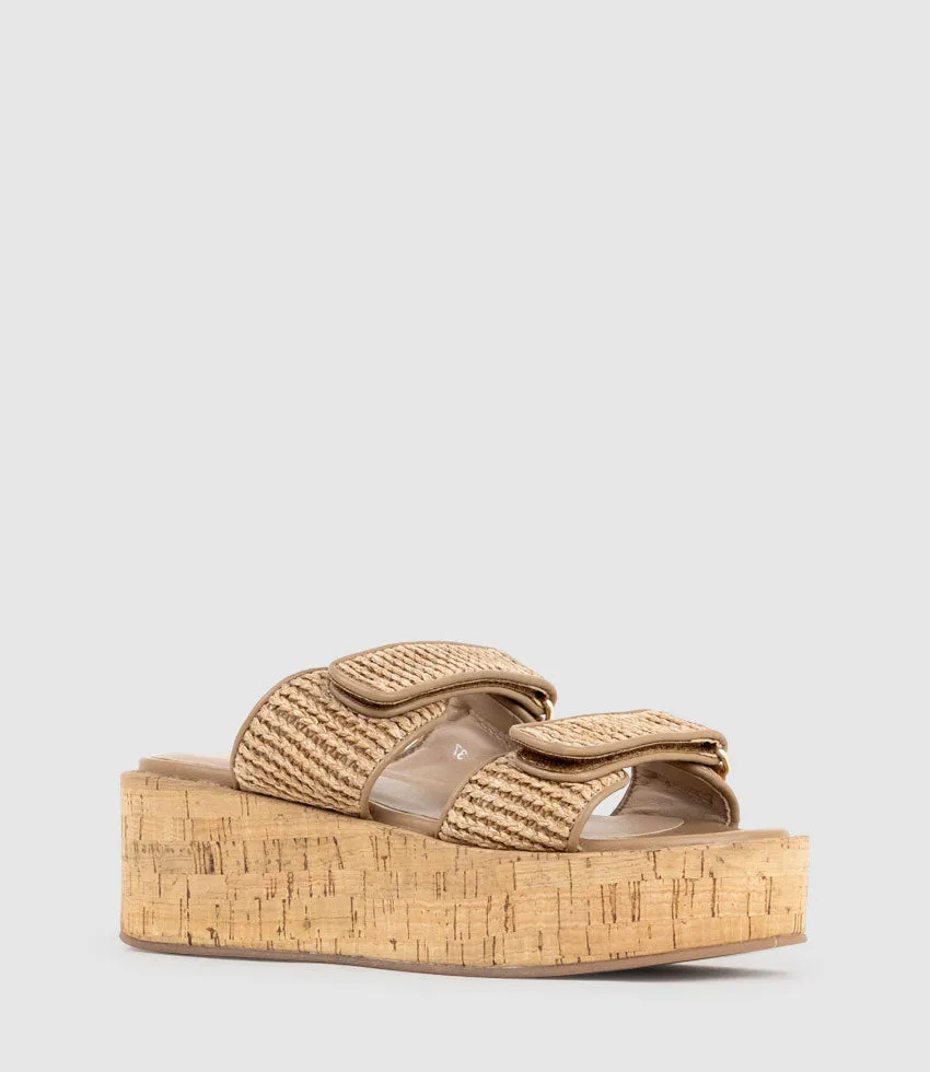 LYMERIC Two Strap Slide on Unit in Natural