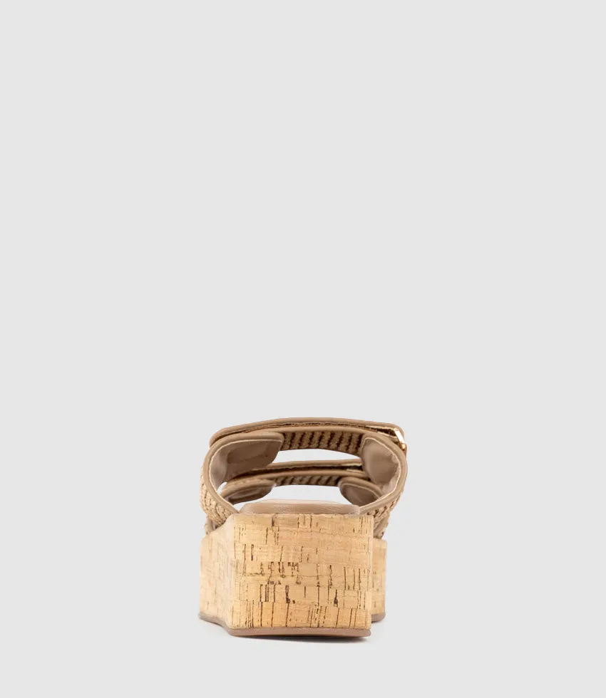 LYMERIC Two Strap Slide on Unit in Natural