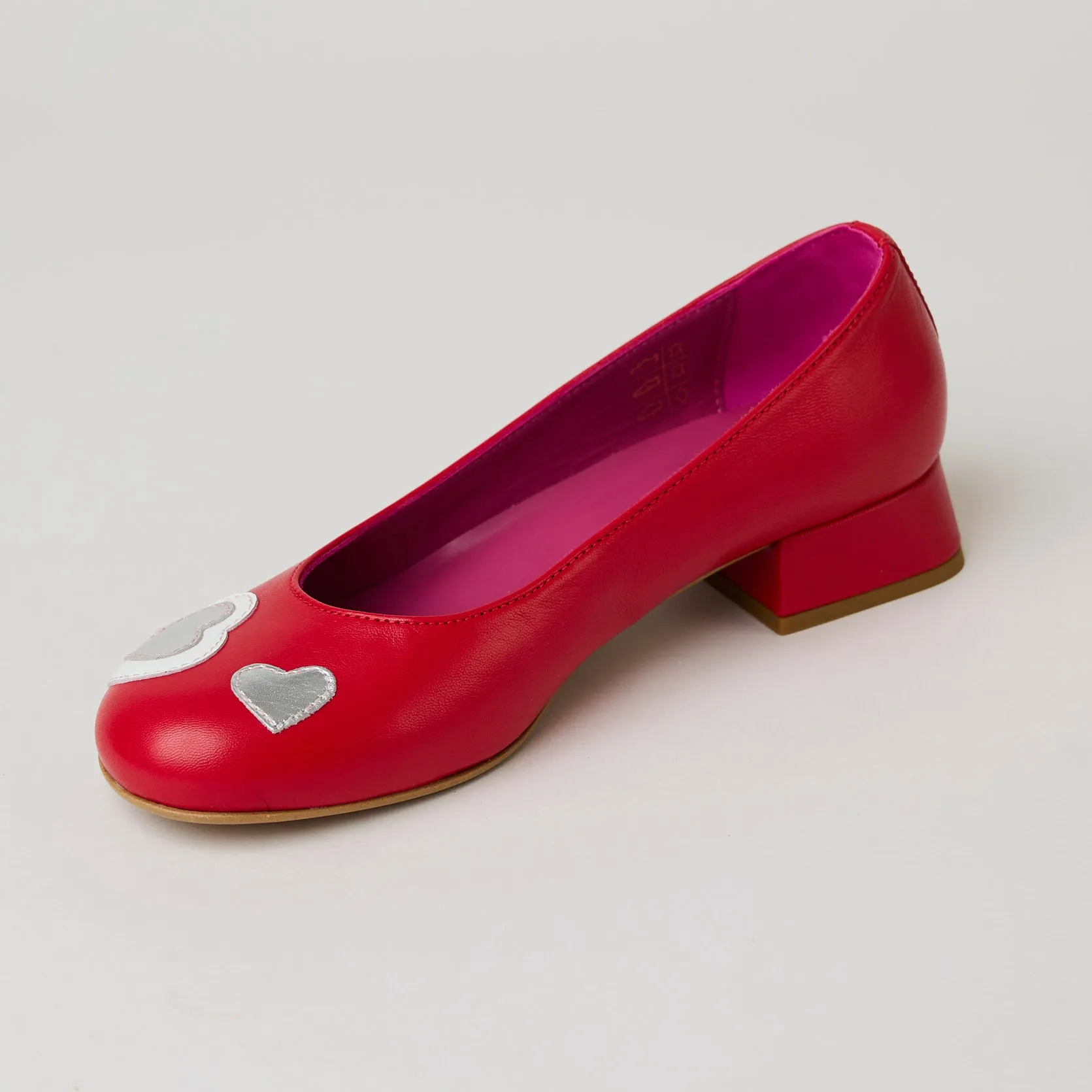 Marco Moreo Red Leather Ballerina Style Shoes