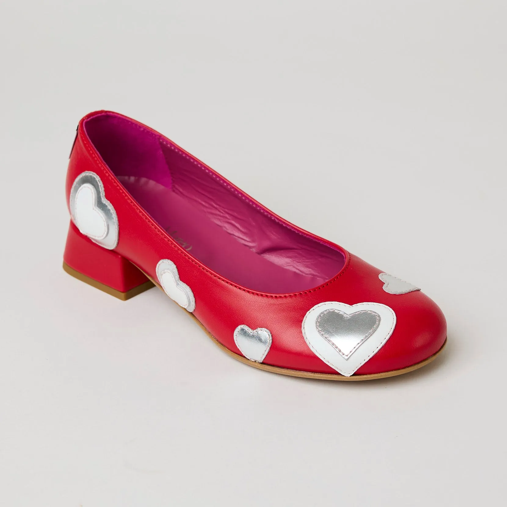 Marco Moreo Red Leather Ballerina Style Shoes
