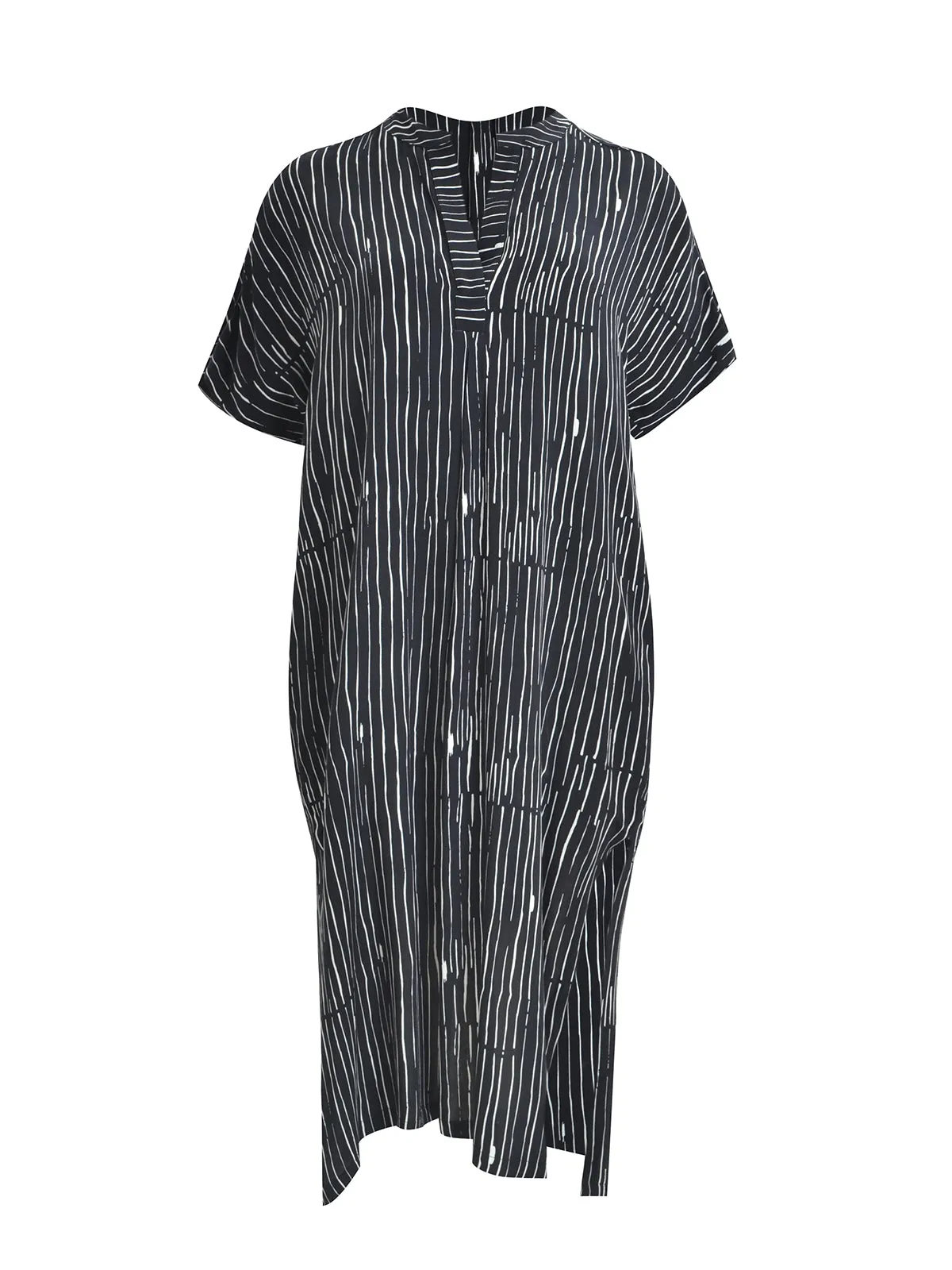 Mat Line Dress in Black