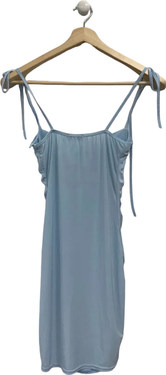 Missy Empire Light Blue Ruched Dress UK S