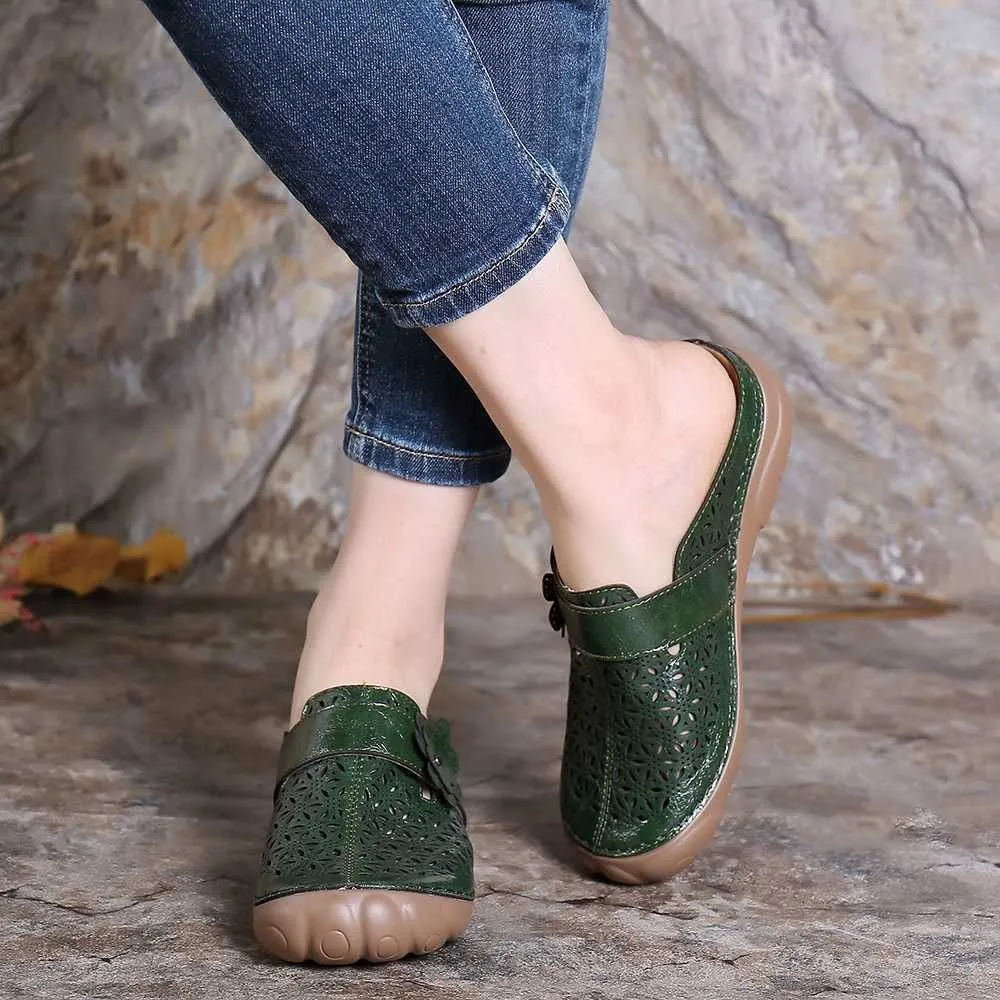 Nanccy Comfortable Retro Backless Casual Sandals