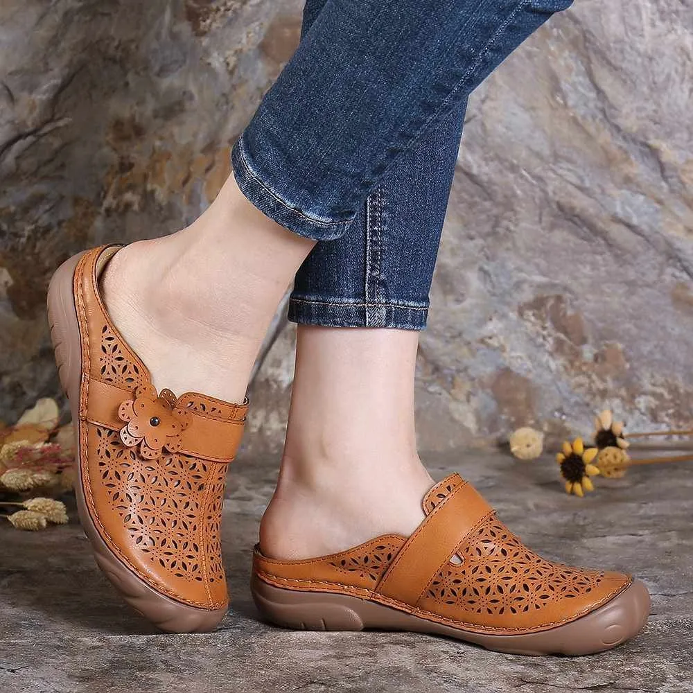 Nanccy Comfortable Retro Backless Casual Sandals