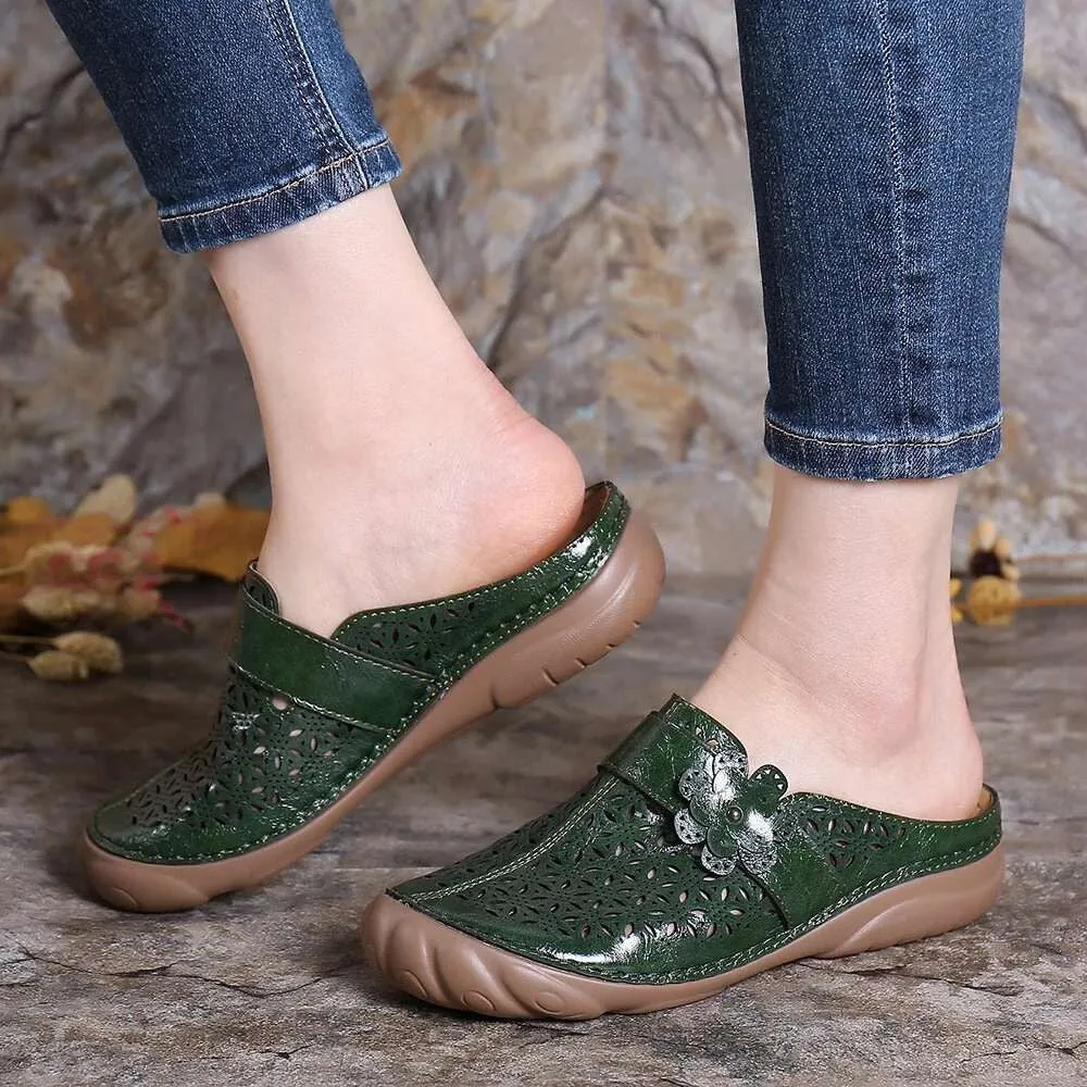 Nanccy Comfortable Retro Backless Casual Sandals