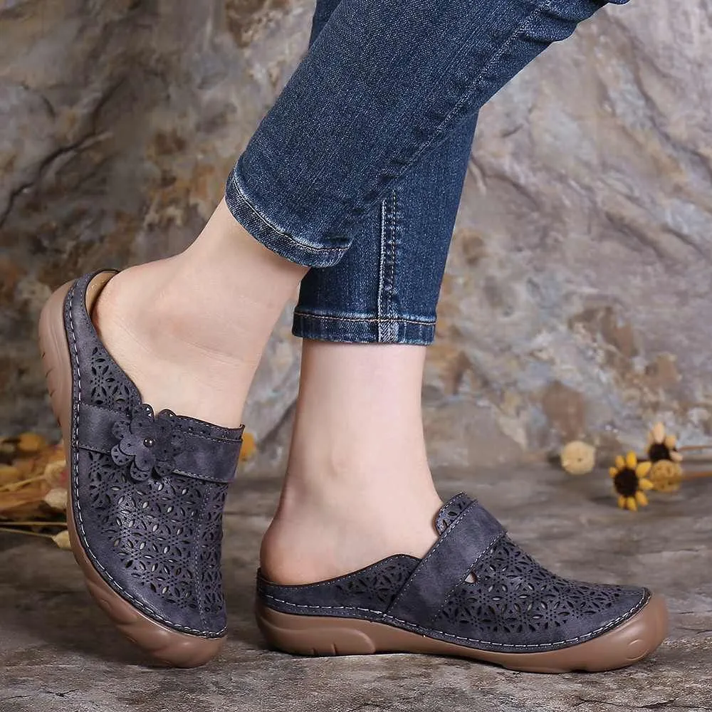Nanccy Comfortable Retro Backless Casual Sandals