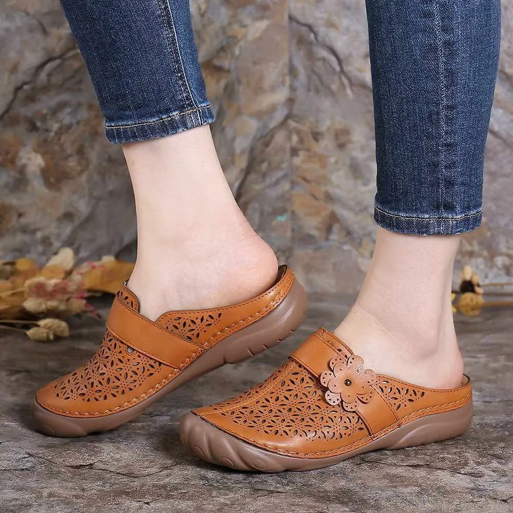 Nanccy Comfortable Retro Backless Casual Sandals