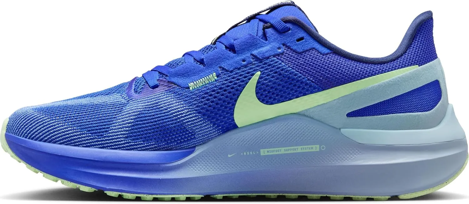 Nike Structure 25 Men's Road Running Shoes (DJ7883-403, Hyper Royal/Light Armory Blue/Polar/Midnight Navy)