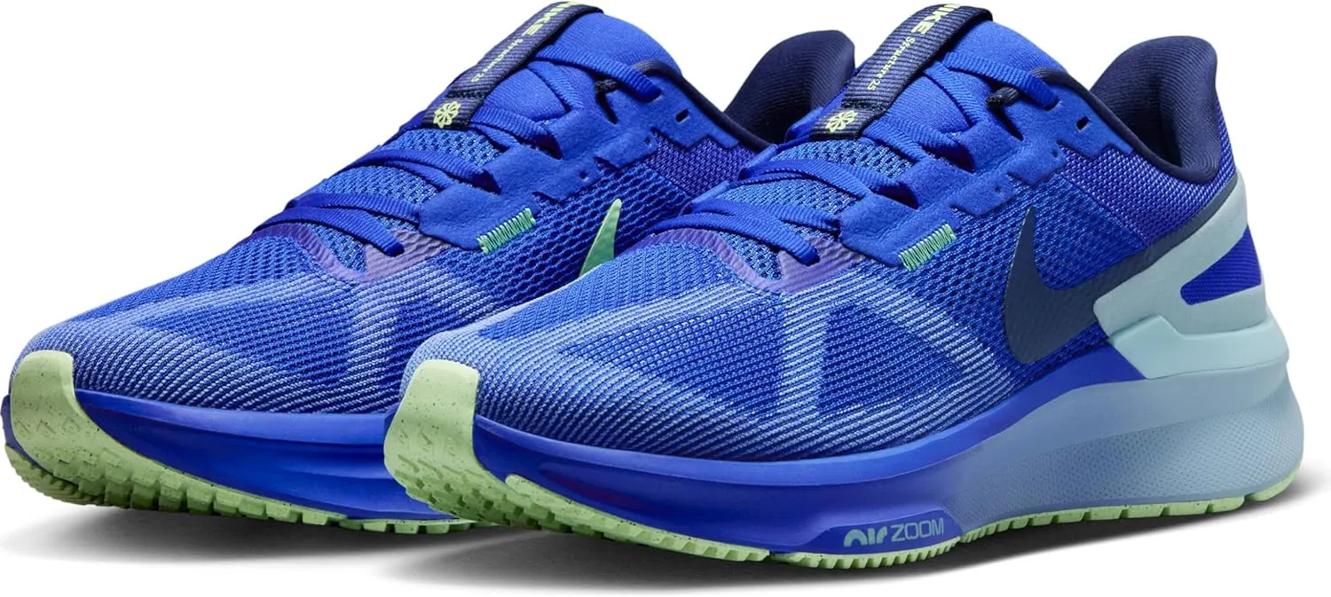 Nike Structure 25 Men's Road Running Shoes (DJ7883-403, Hyper Royal/Light Armory Blue/Polar/Midnight Navy)