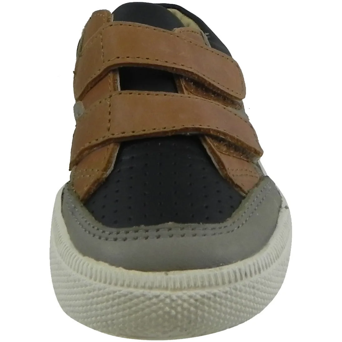 Old Soles Boy's 1029 Low Cred Leather Navy/Brown/Grey Sneakers