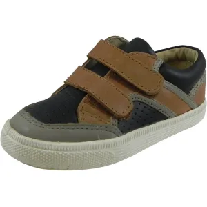 Old Soles Boy's 1029 Low Cred Leather Navy/Brown/Grey Sneakers