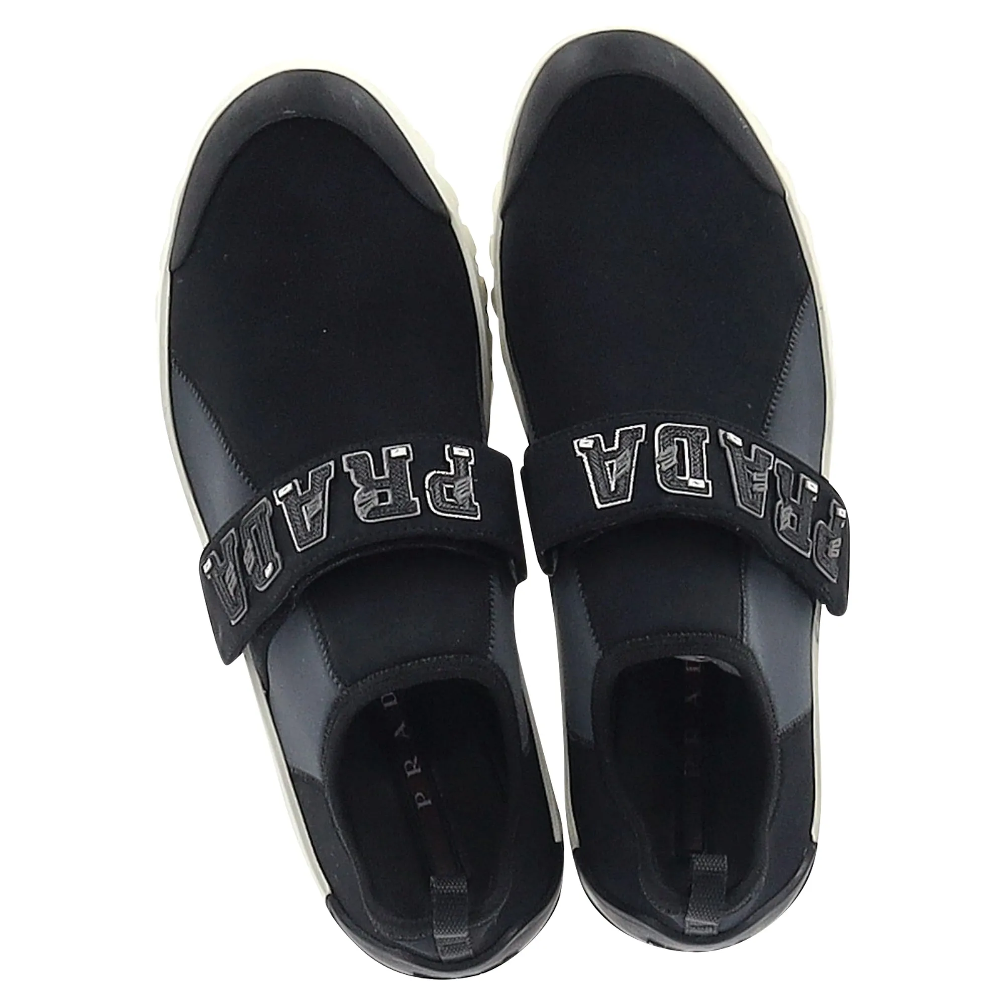 Prada Frog Sneakers in Black Neoprene