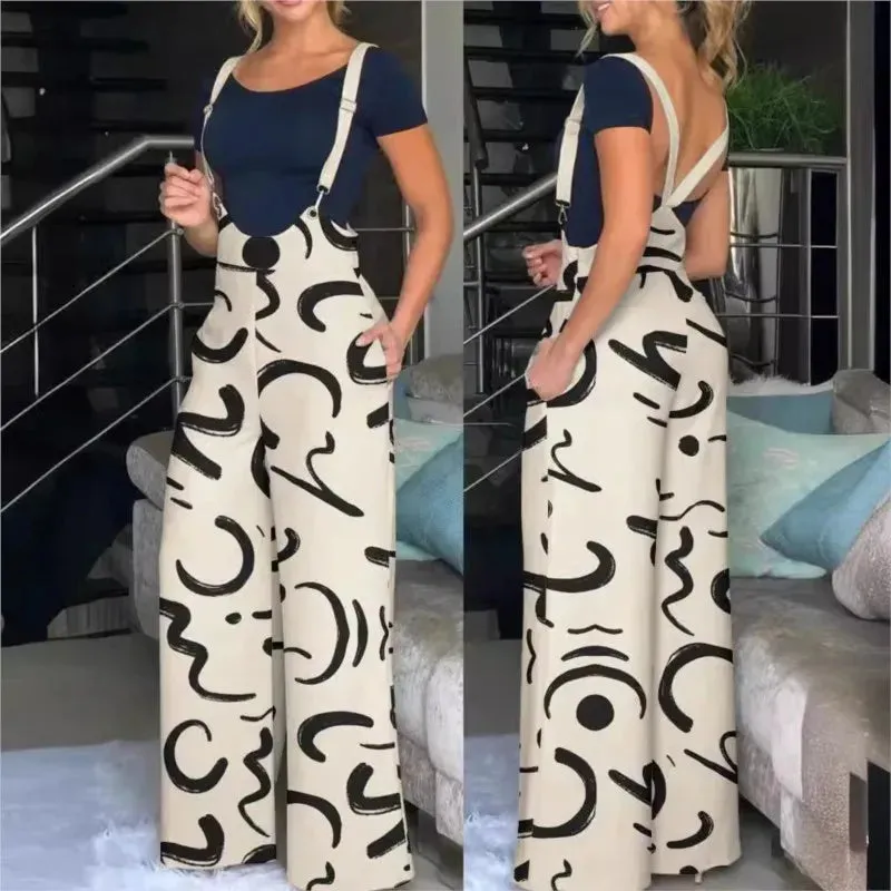 Printed Lantern Pants Jumpsuit