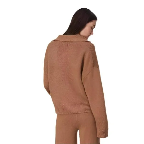 Rag & Bone Danica Polo Sweater In Camel