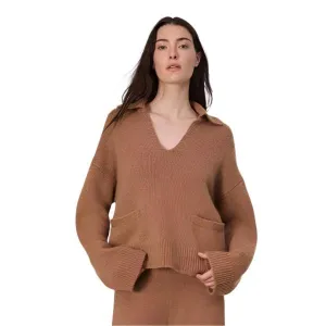 Rag & Bone Danica Polo Sweater In Camel