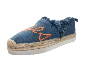 REBECCA MINKOFF Women's Blue Light Denim Baylee Too Espadrilles #M4111006 6 NWB