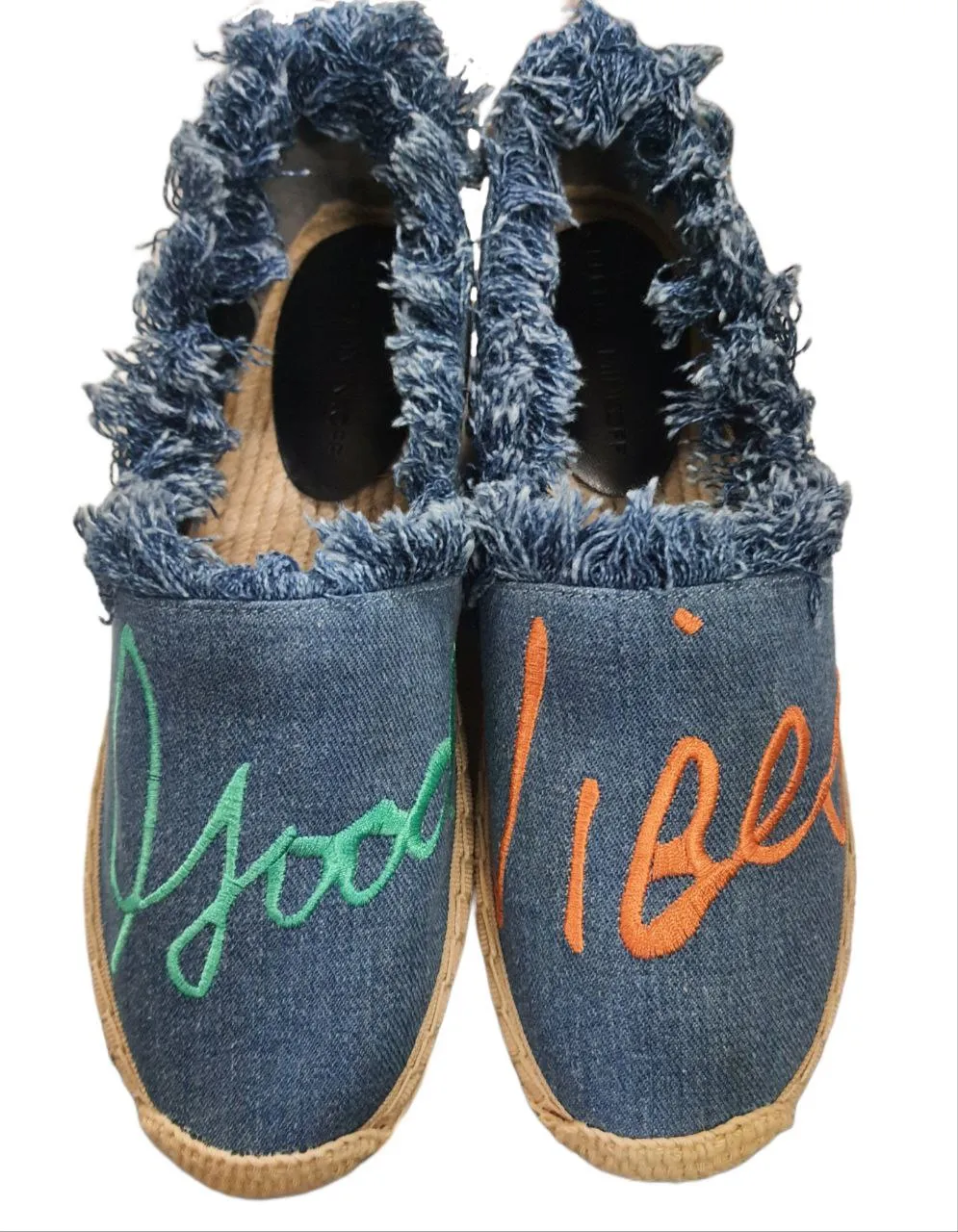 REBECCA MINKOFF Women's Blue Light Denim Baylee Too Espadrilles #M4111006 6 NWB