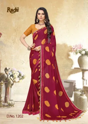 RUCHI HEER 1201-1212 SERIES CHIFFON PRINTED CASUAL WEAR SAREE