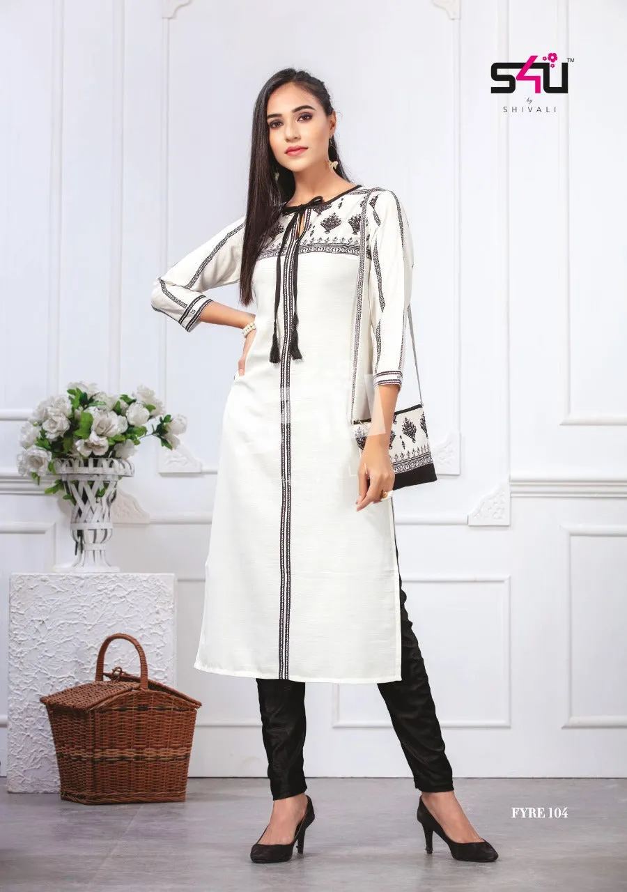 S4U Shivali Fyre Vol 1 Desginer Casual Wear Kurti Collections