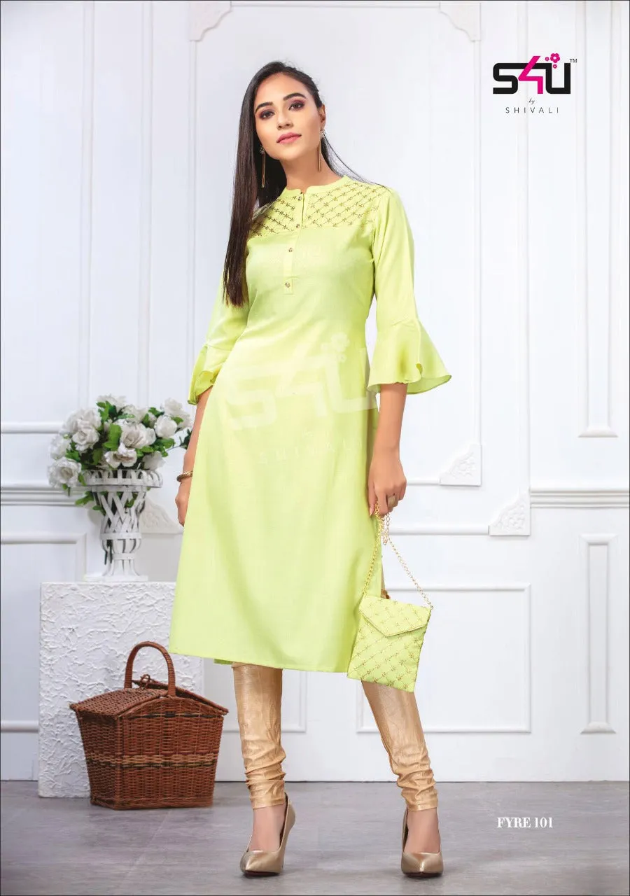 S4U Shivali Fyre Vol 1 Desginer Casual Wear Kurti Collections