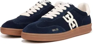 Sam Edelman Tenny Navy Suede Lace Up Rounded Toe Low Top Fashion Sneakers