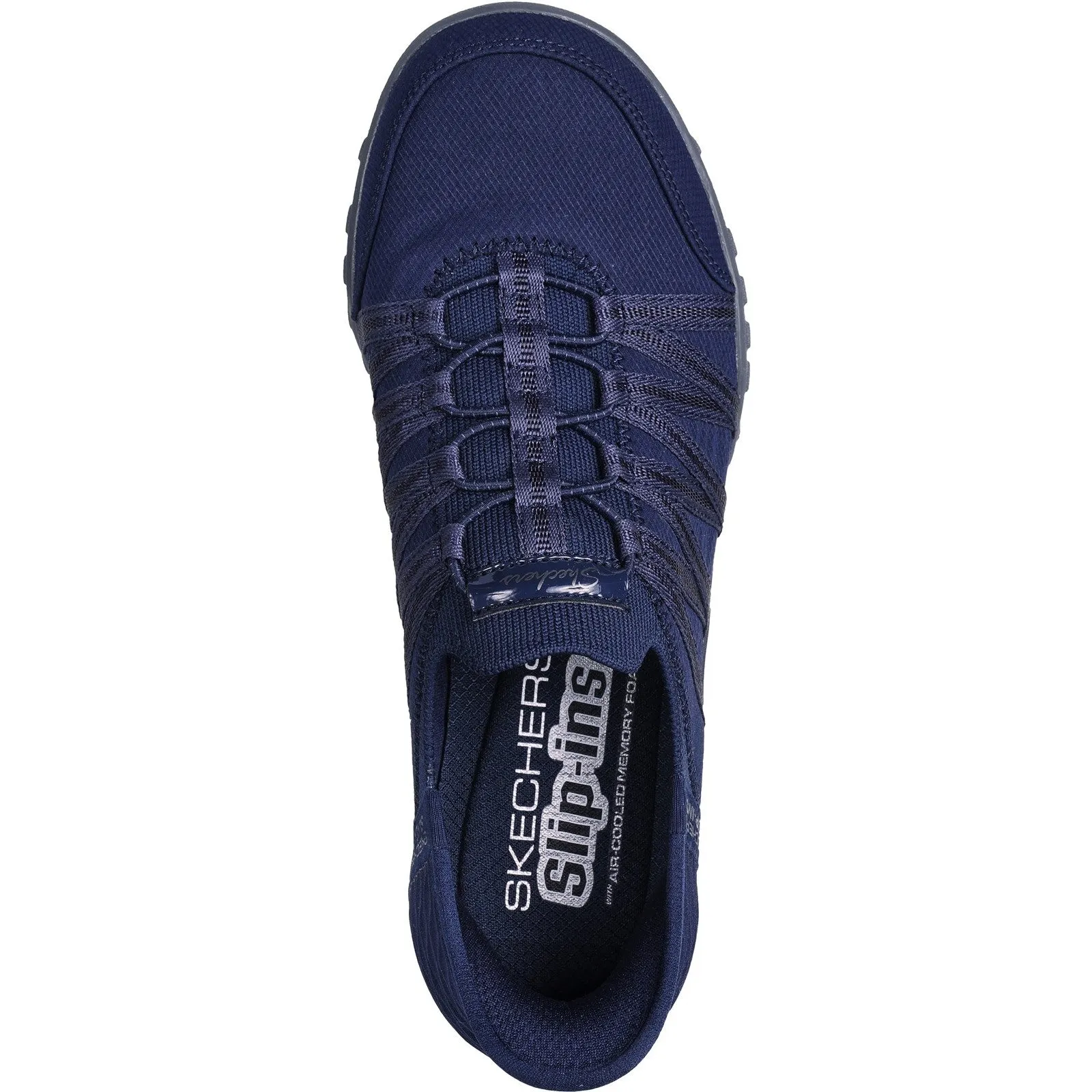 Skechers Womens Breathe-Easy - Roll-With-Me 100593-NVY Navy Slip On Shoe