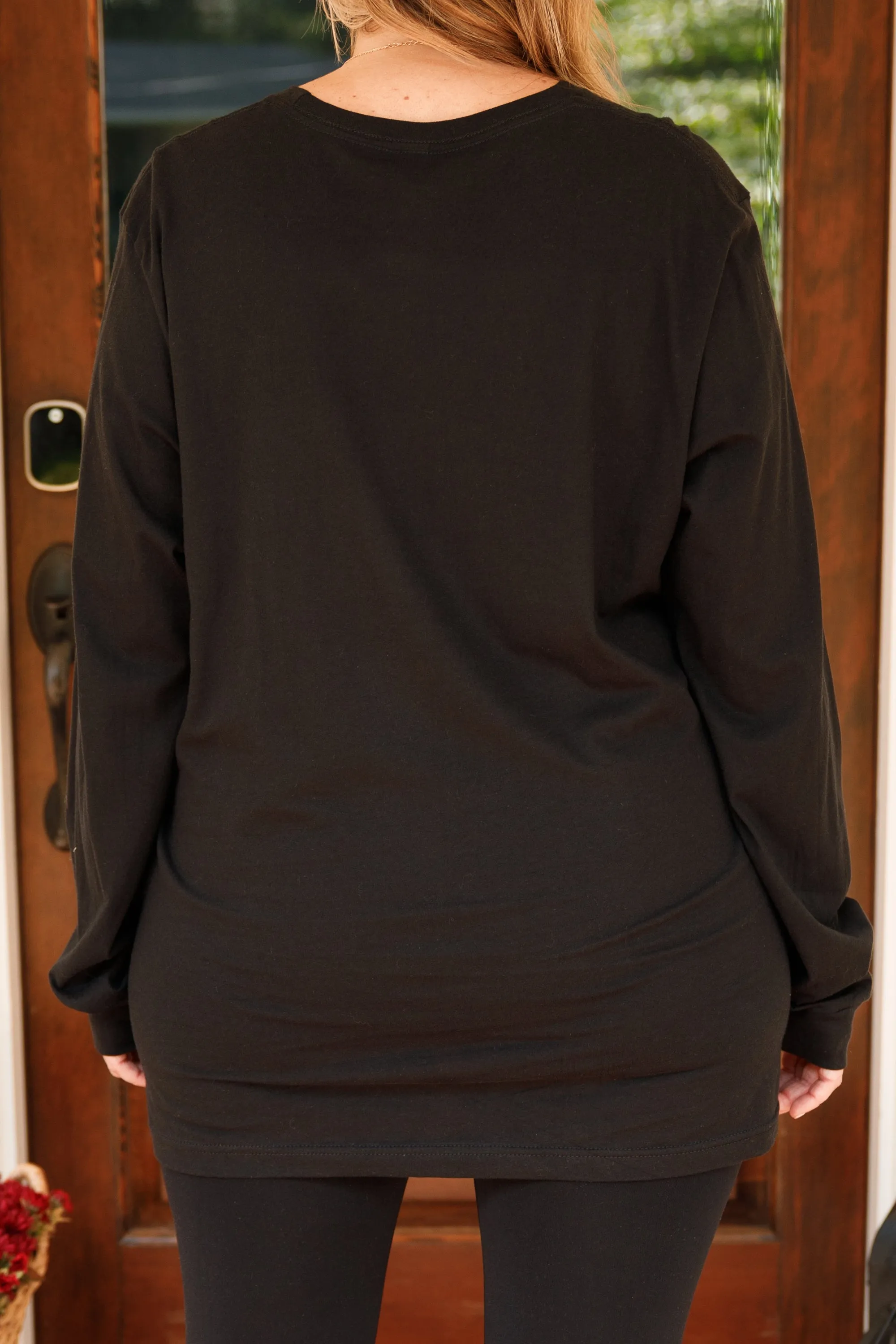 Smiley Face Top, Black