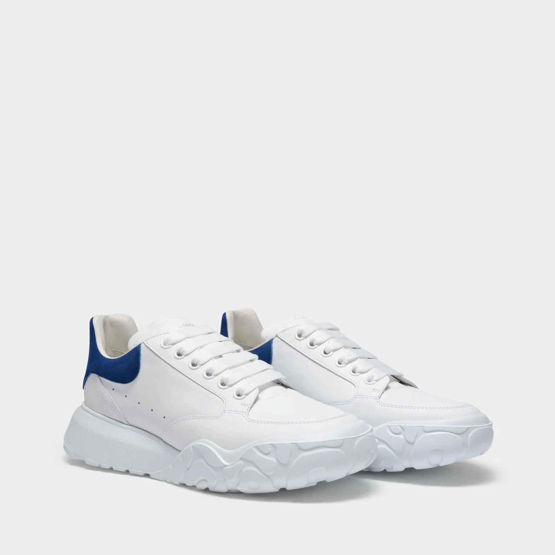Sneakers Court - Alexander Mcqueen - Cuir - Blanc/Bleu Paris