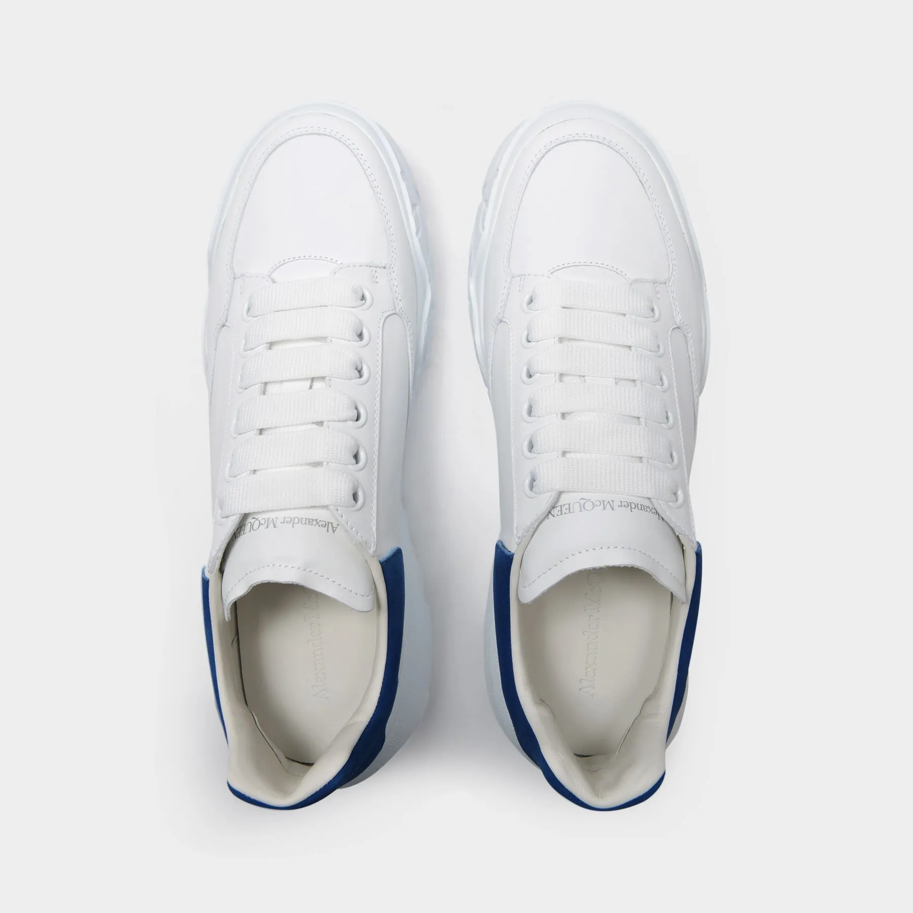 Sneakers Court - Alexander Mcqueen - Cuir - Blanc/Bleu Paris