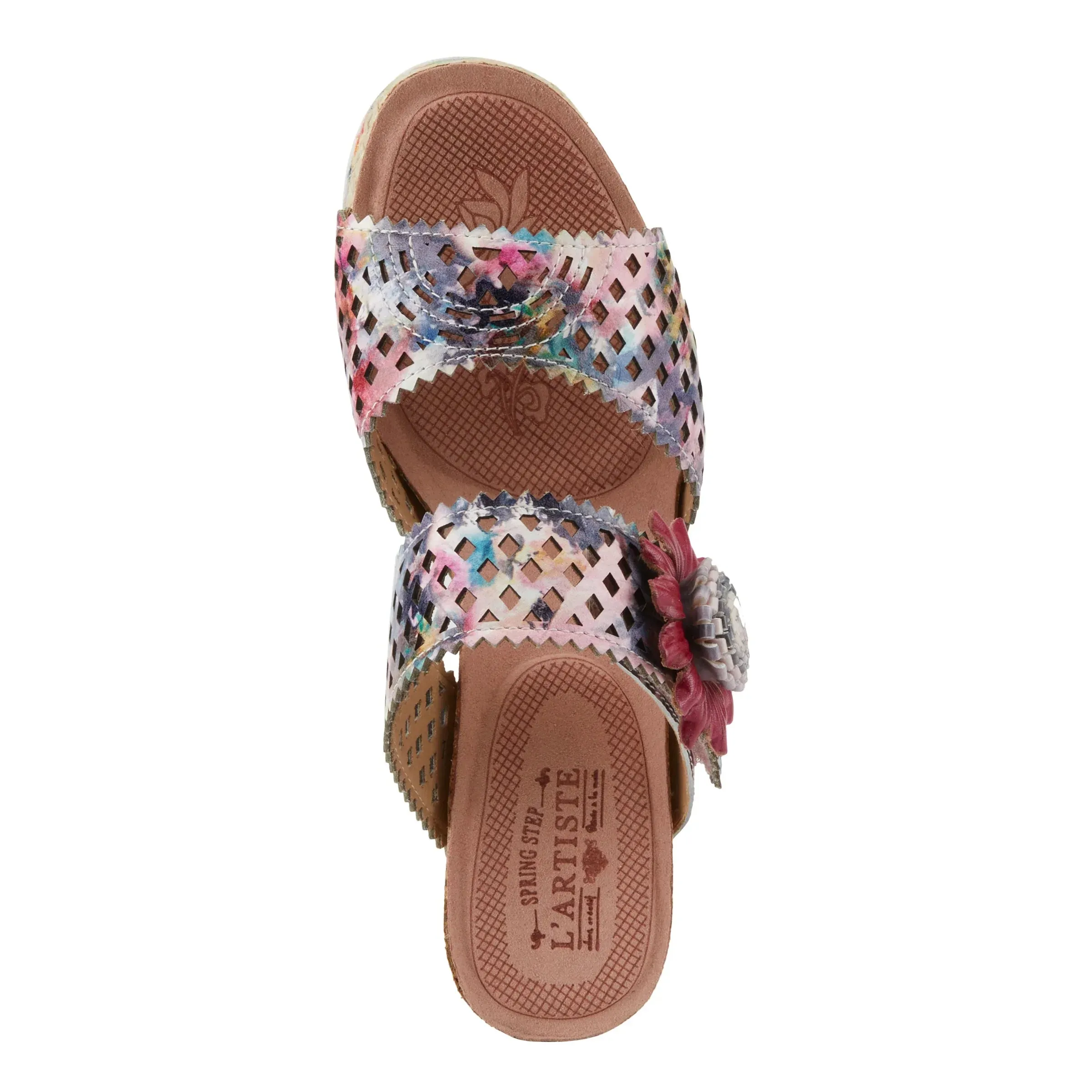 Spring Step Shoes  L'Artiste Evesgarden Sandals Women's Leather Wedge 3.25"