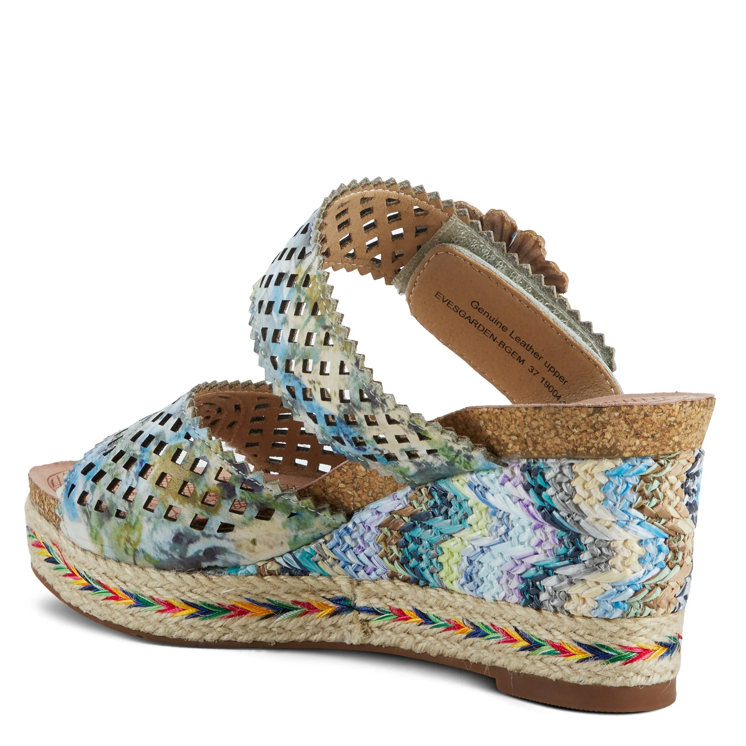 Spring Step Shoes  L'Artiste Evesgarden Sandals Women's Leather Wedge 3.25"