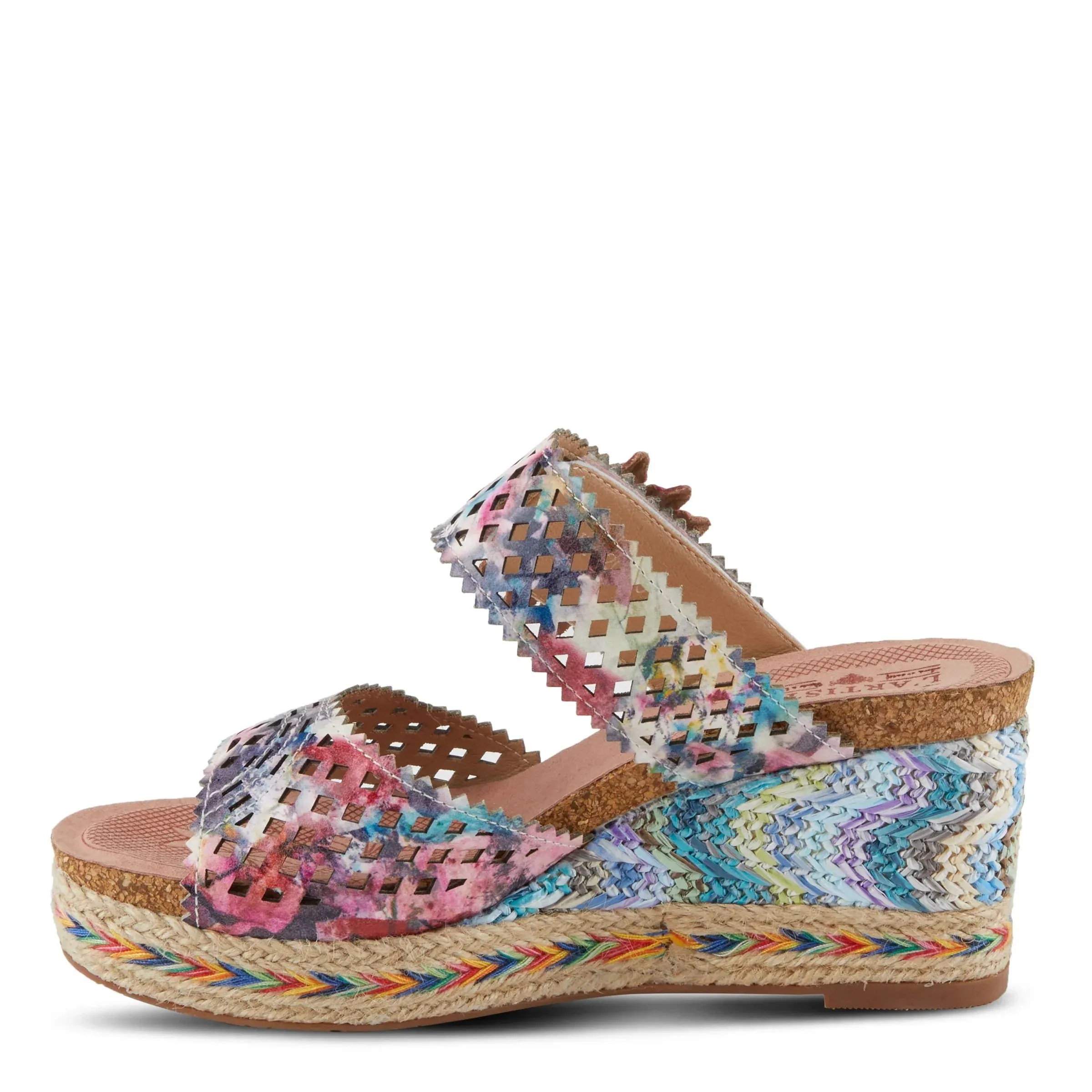 Spring Step Shoes  L'Artiste Evesgarden Sandals Women's Leather Wedge 3.25"
