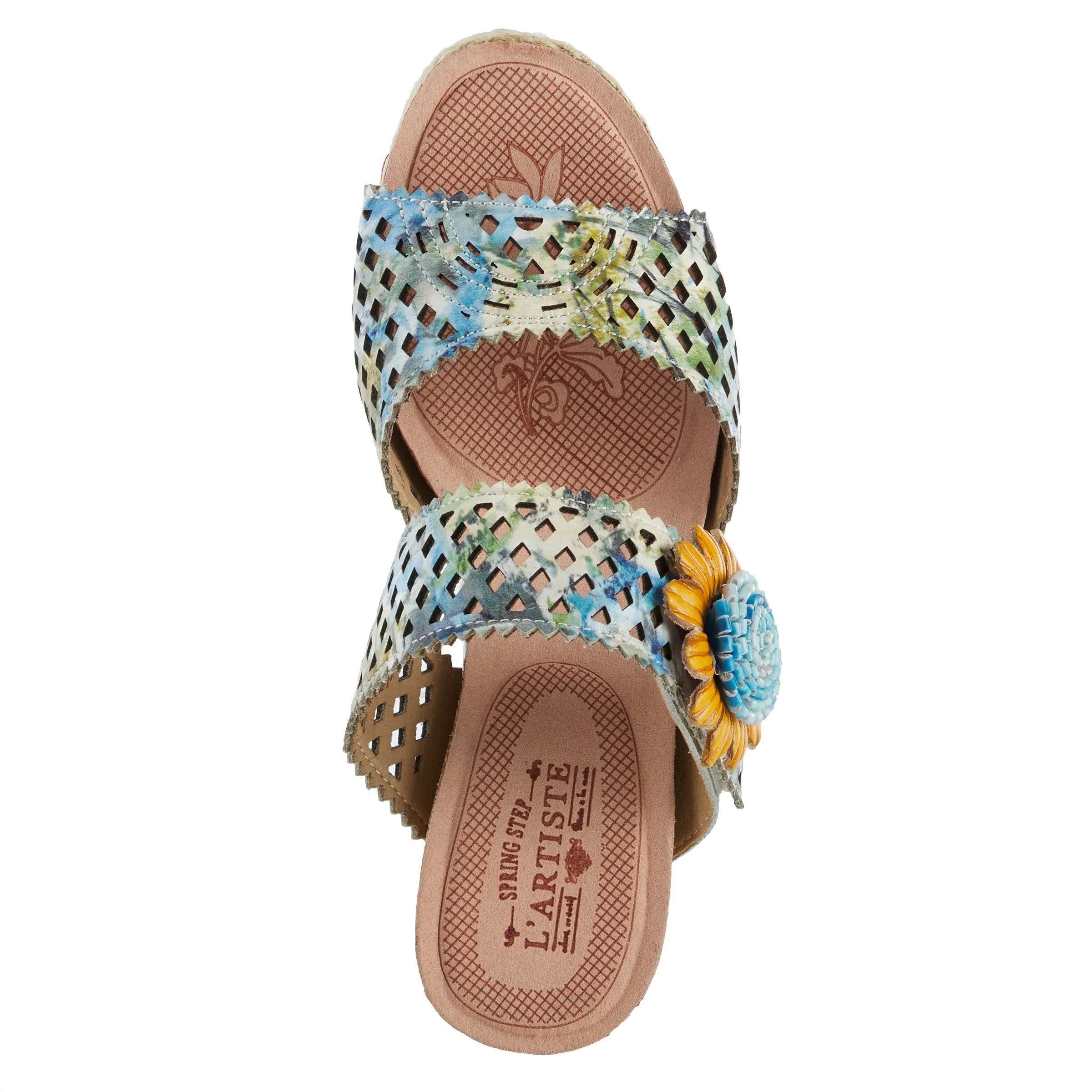 Spring Step Shoes  L'Artiste Evesgarden Sandals Women's Leather Wedge 3.25"