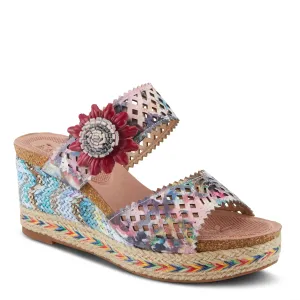 Spring Step Shoes  L'Artiste Evesgarden Sandals Women's Leather Wedge 3.25"