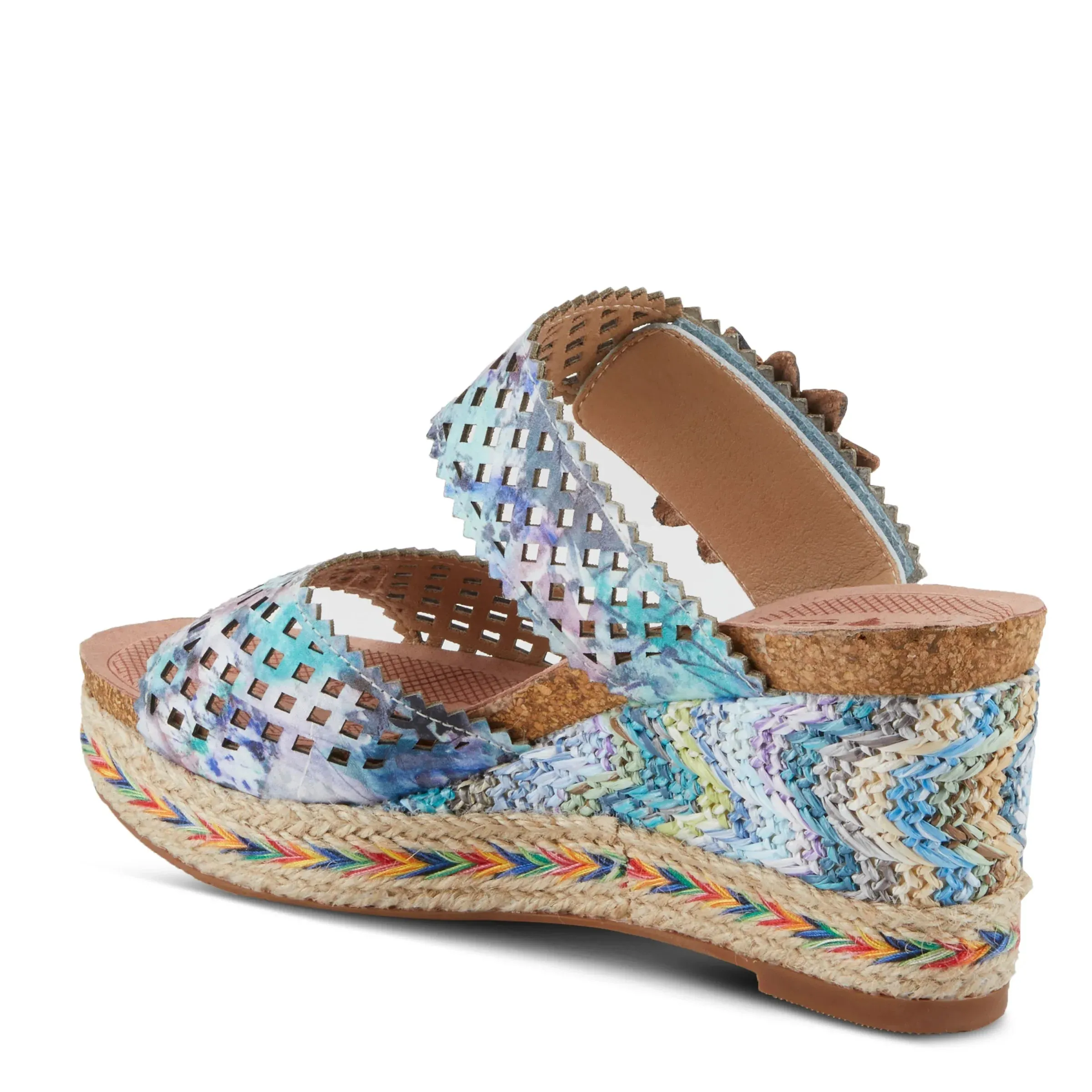 Spring Step Shoes  L'Artiste Evesgarden Sandals Women's Leather Wedge 3.25"