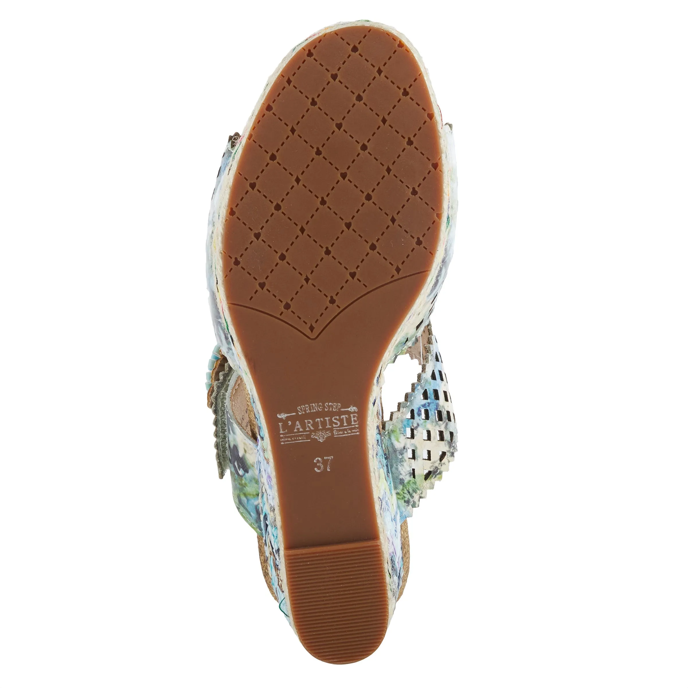 Spring Step Shoes  L'Artiste Evesgarden Sandals Women's Leather Wedge 3.25"