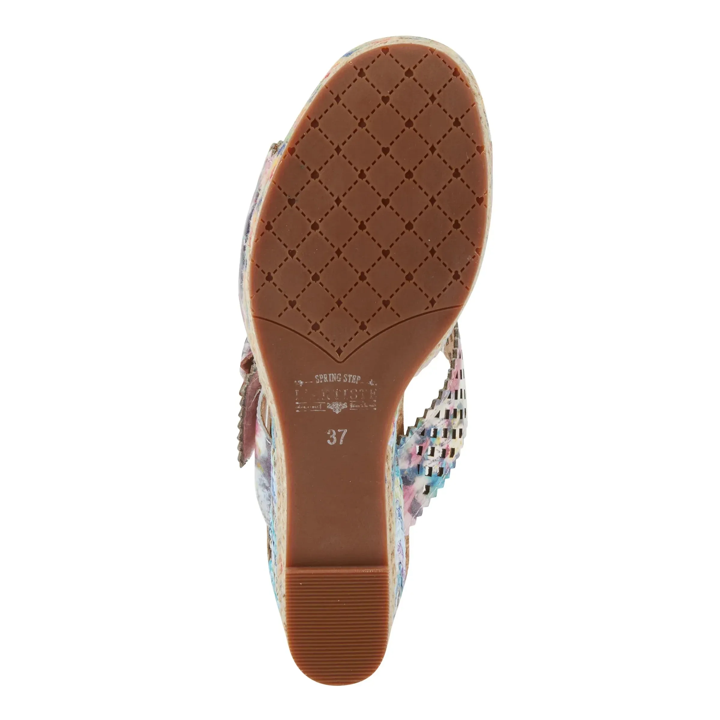 Spring Step Shoes  L'Artiste Evesgarden Sandals Women's Leather Wedge 3.25"