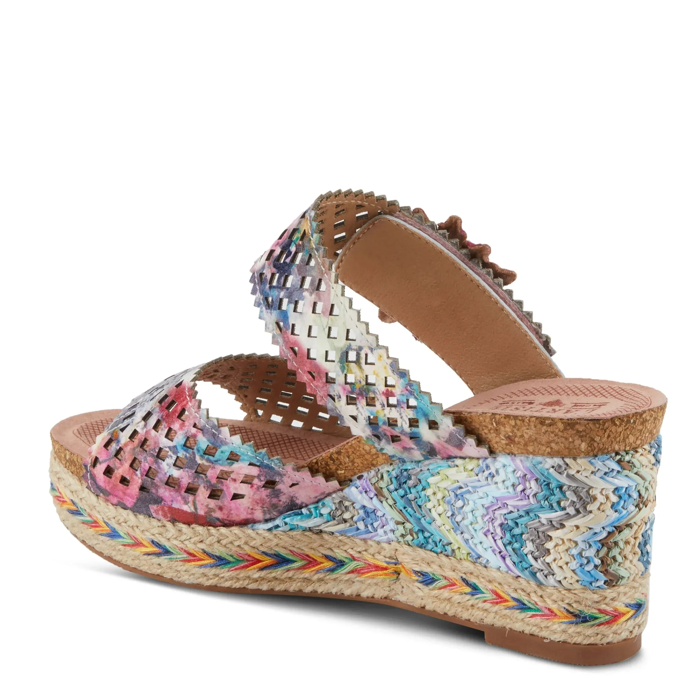 Spring Step Shoes  L'Artiste Evesgarden Sandals Women's Leather Wedge 3.25"