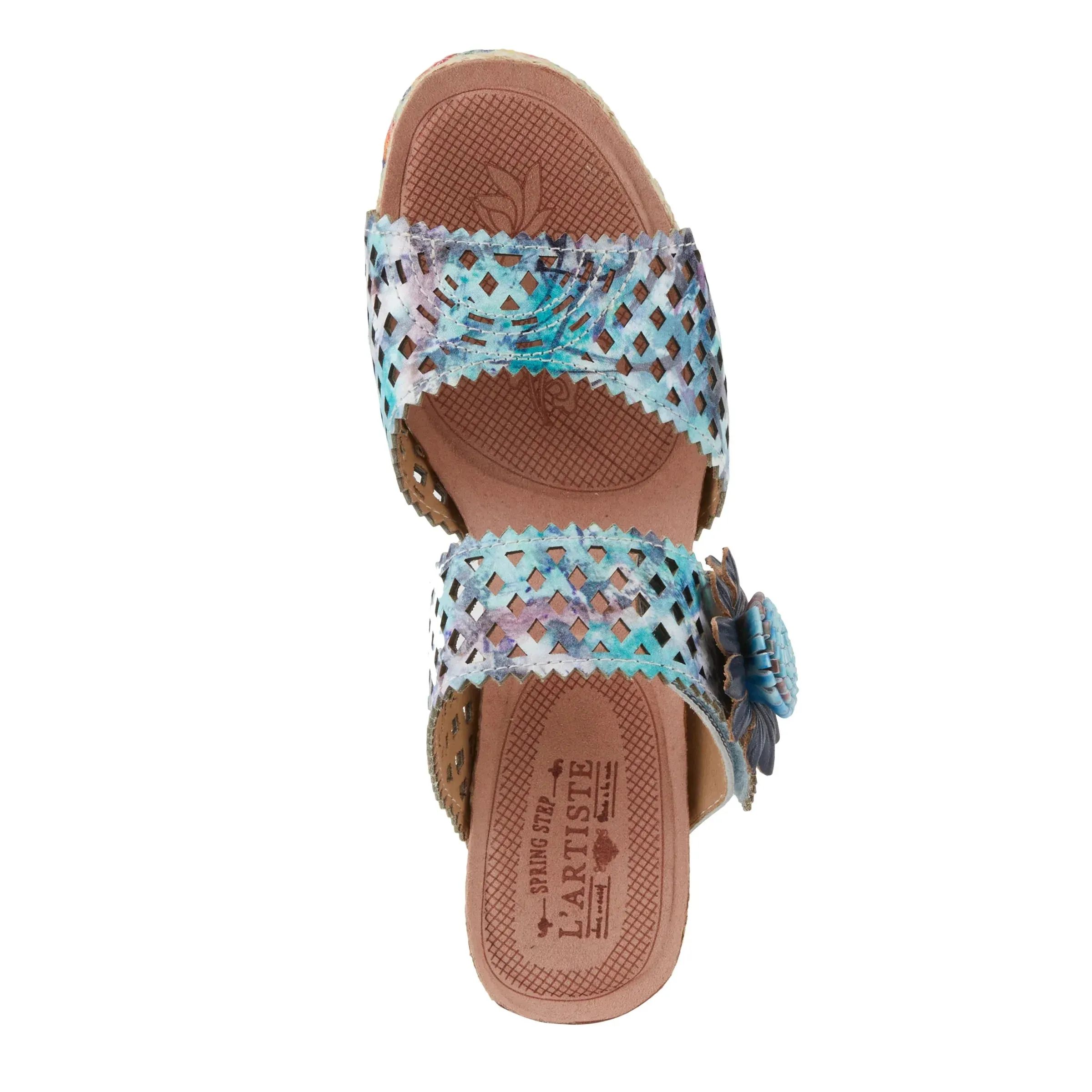 Spring Step Shoes  L'Artiste Evesgarden Sandals Women's Leather Wedge 3.25"