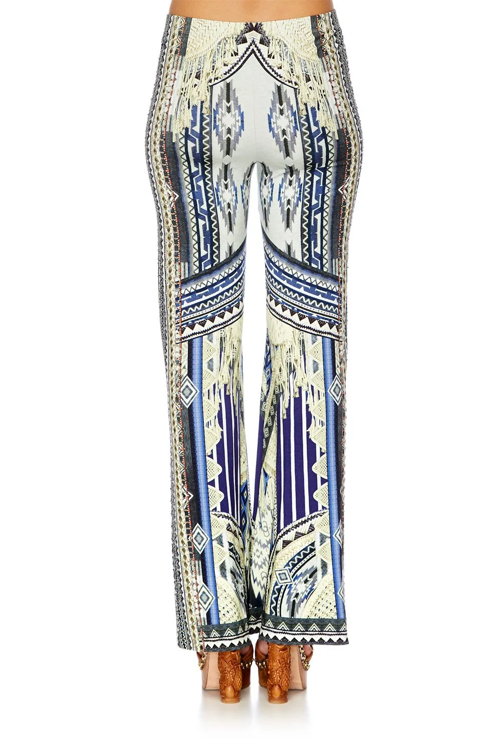 STRETCH FLARED TROUSERS TIE THE KNOT