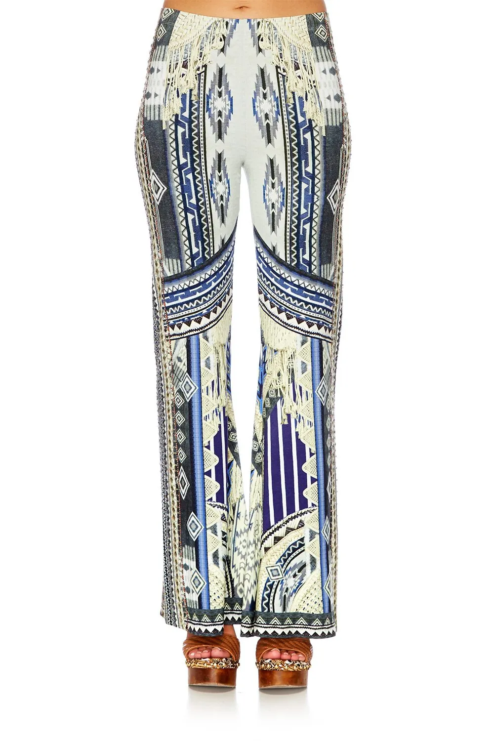 STRETCH FLARED TROUSERS TIE THE KNOT