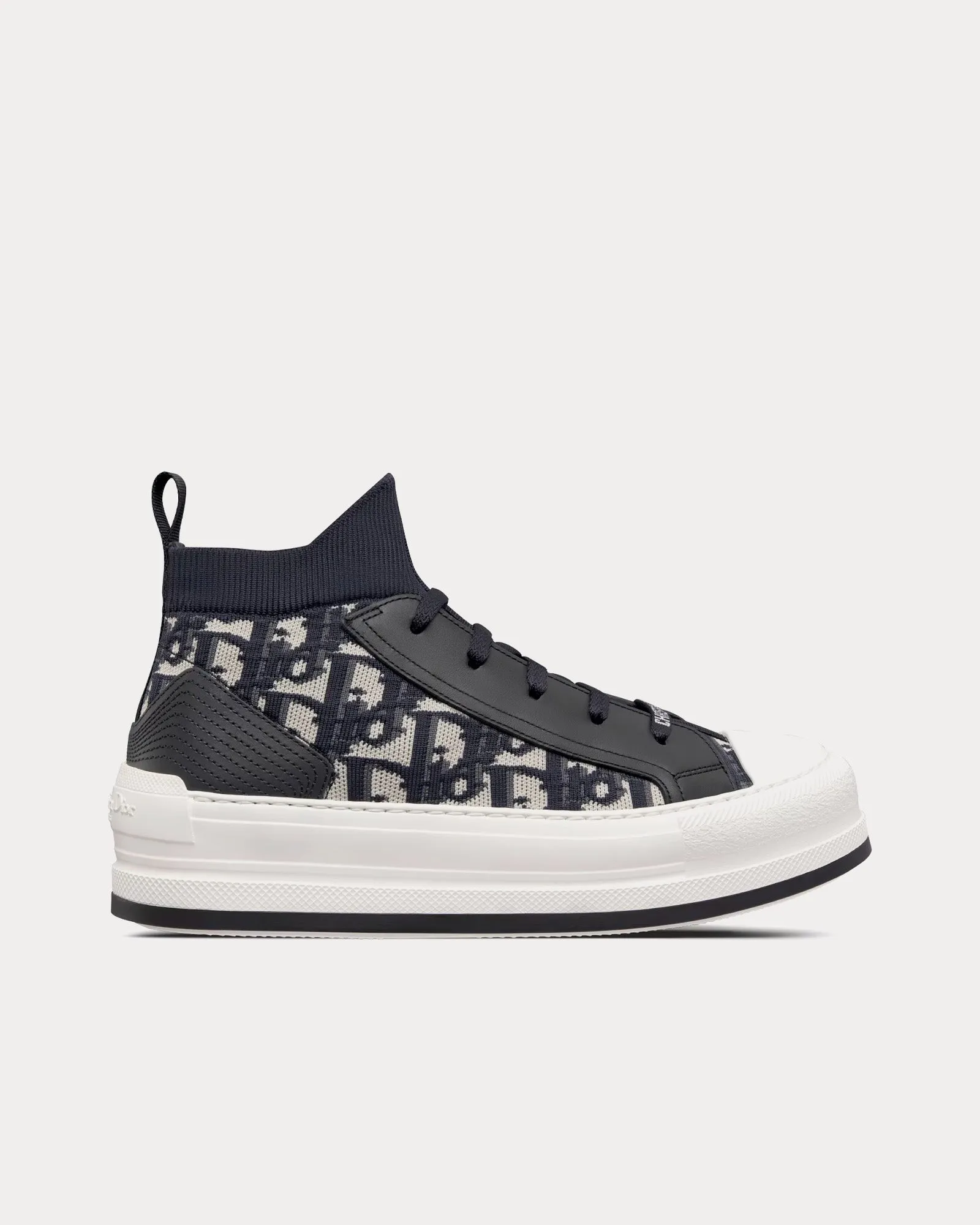 Walk'n'Dior Platform Deep Blue Dior Oblique Technical Mesh and Calfskin High Top Sneakers