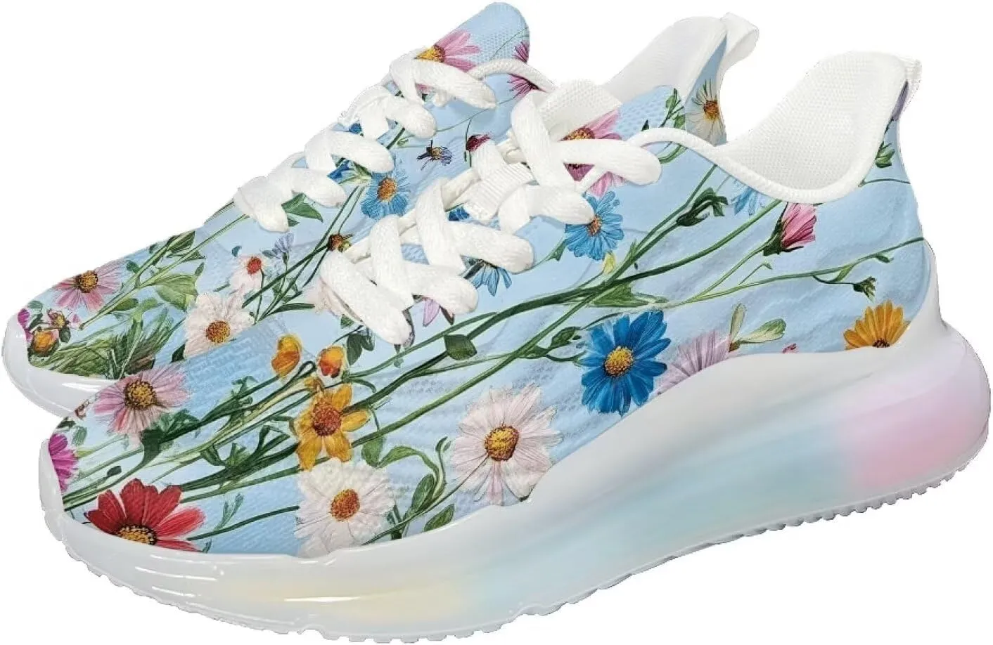 Women's Air Cushion Running Shoes Non Slip Breathable Mesh Sports Sneakers Comfort Arch Support Walking Shoes US 6-11