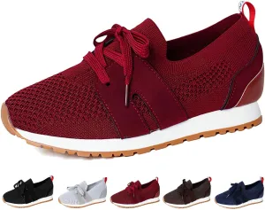 Women's Breathable Flying Woven Sneakers Orthopedic Slip on Go Walking Shoes Comfortable Non Slip Tennis Work Gym Running Memory Foam Arch Shoes